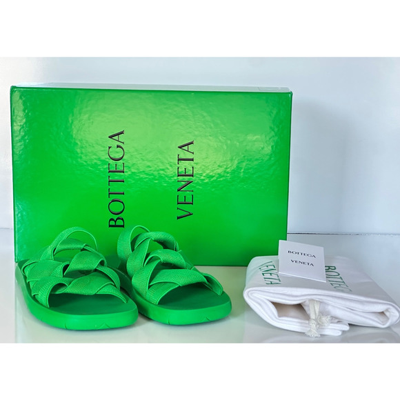 Bottega Veneta Intrecciato Starfish Green Sandals 9 US (42) 651402 NWT $850